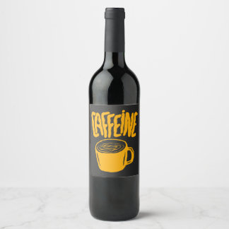 Yellow Caffeine Wine Label