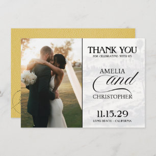 Yellow California Passport Thank You Card