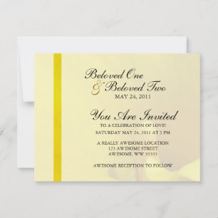 Yellow Calla Lily Flower Invitation