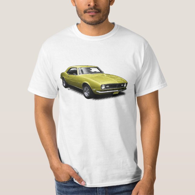 Yellow Camaro on White T-Shirt (Front)