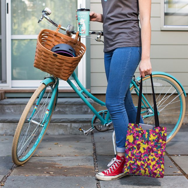 YELLOW CAMO PATTERN TOTE BAG (Creator Uploaded)