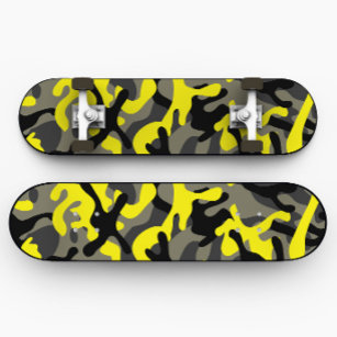 Yellow Camo Skateboard   Camo Skateboard