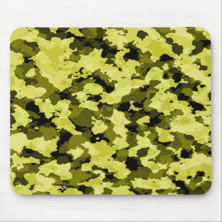 Yellow Camouflage Mouse Pad