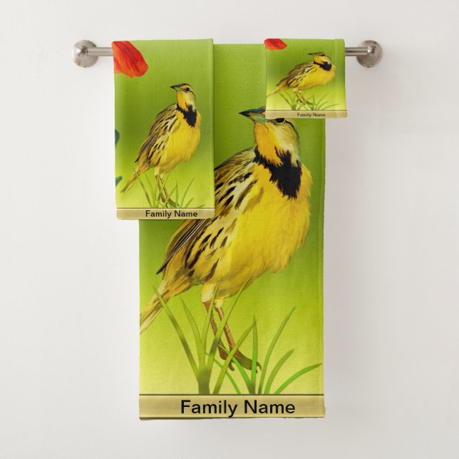 Yellow Canarie name Howey Bath Towel Set (Insitu)