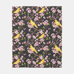 Yellow Canary Fleece Blanket