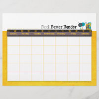Yellow Cance Feel Better Binder Calendar Flyer