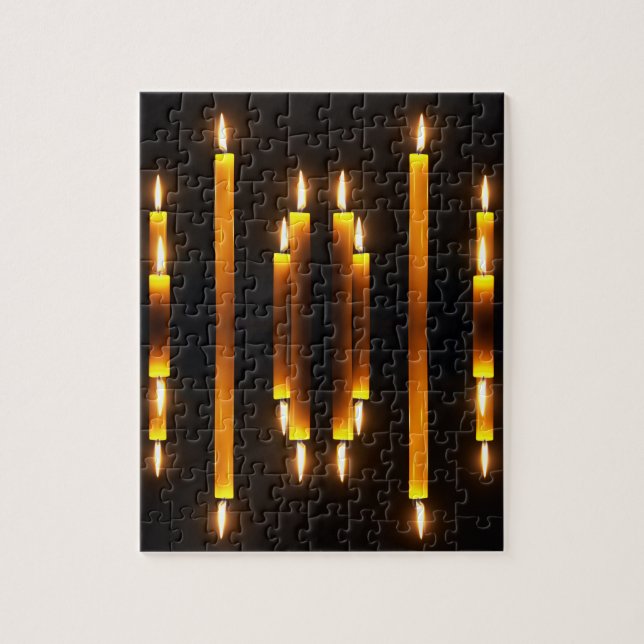 Yellow Candles Candlelight Jigsaw Puzzle (Vertical)