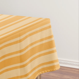 Yellow candy stripes tablecloth