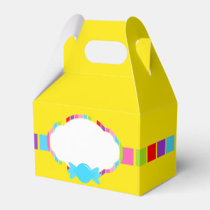 Yellow Candyland Inspired Sweet Treat Favor Boxes