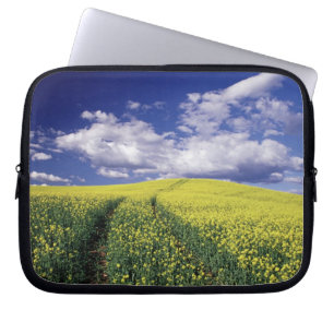 Yellow canola in Whitman County Washington state Laptop Sleeve