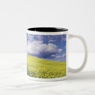 Yellow canola in Whitman County Washington state Two-Tone Coffee Mug