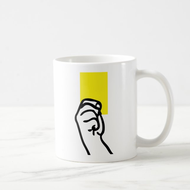 Yellow card soccer coffee mug (Right)