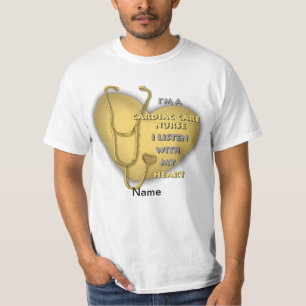 Yellow Cardiac Care Nurse  t-shirt
