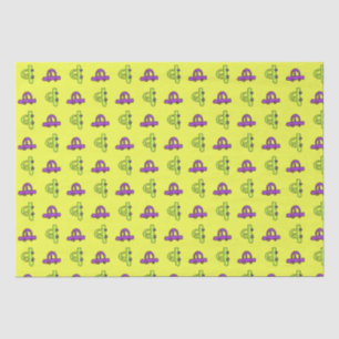 Yellow Cartoon Cars  Tissue Paper