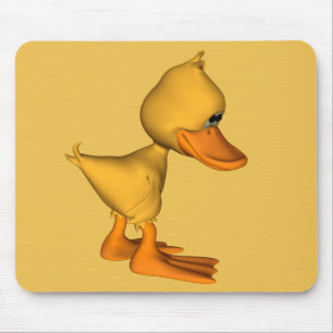 Yellow Cartoon Duck Mouse Pad