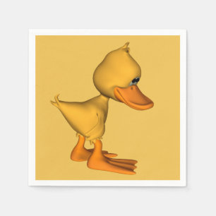 Yellow Cartoon Duck Napkin