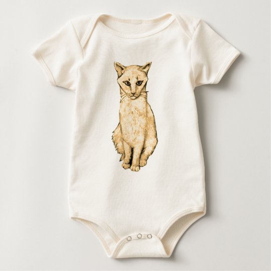 Yellow Cat Baby Bodysuit
