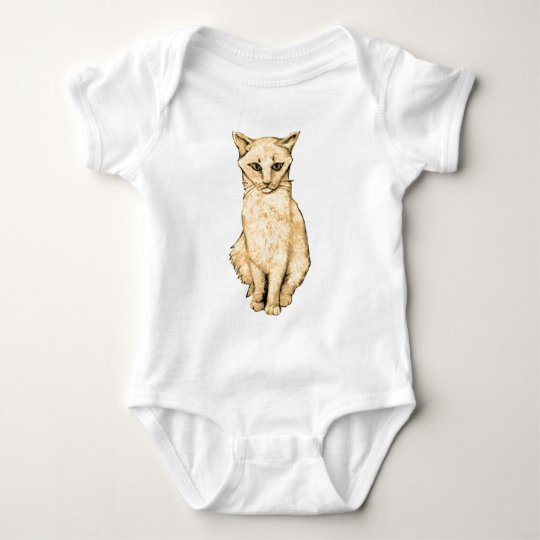 Yellow Cat Baby Bodysuit