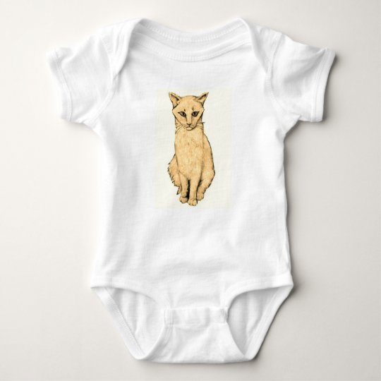 Yellow Cat Baby Bodysuit