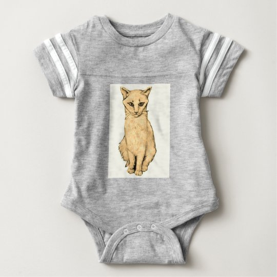 Yellow Cat Baby Bodysuit