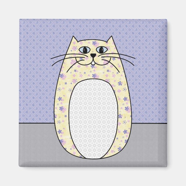 'Yellow Cat' Magnet (Front)