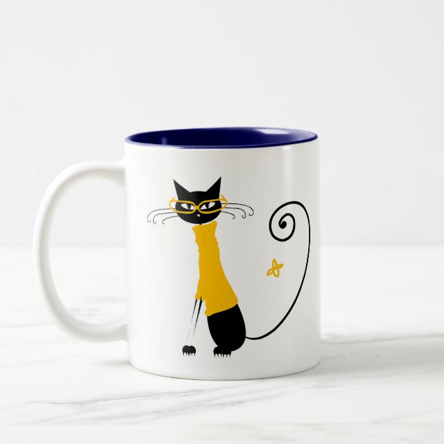 Yellow Cat - Mug (Left)
