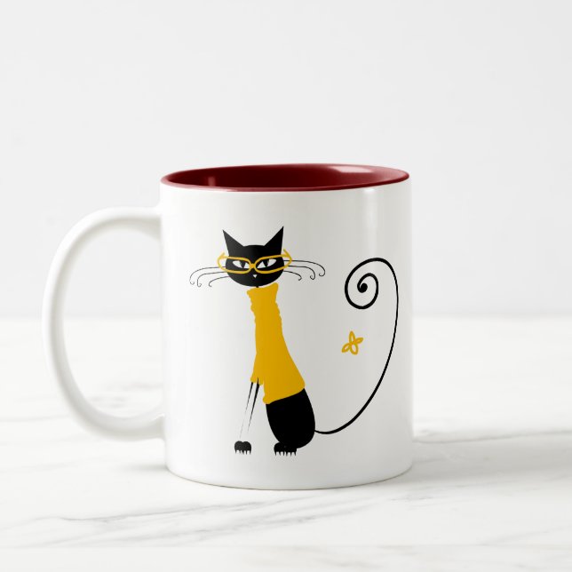 Yellow Cat - Mug (Left)