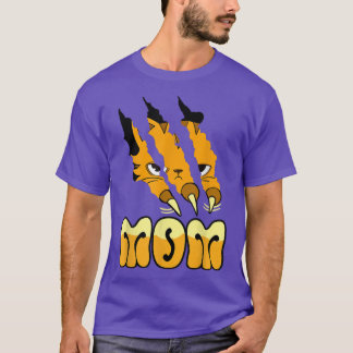 Yellow Cat Mum Claws Cute Cat Mum Mother's Day Wom T-Shirt