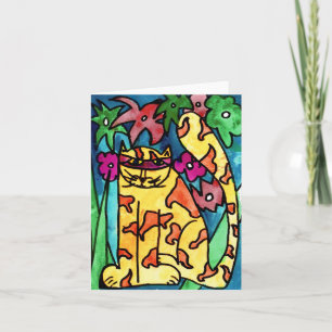Yellow Cat • Nick Abrams, Age 8 - card