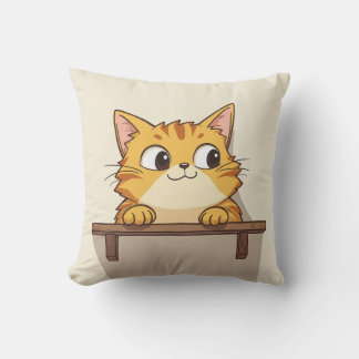 yellow cat pillow cushion