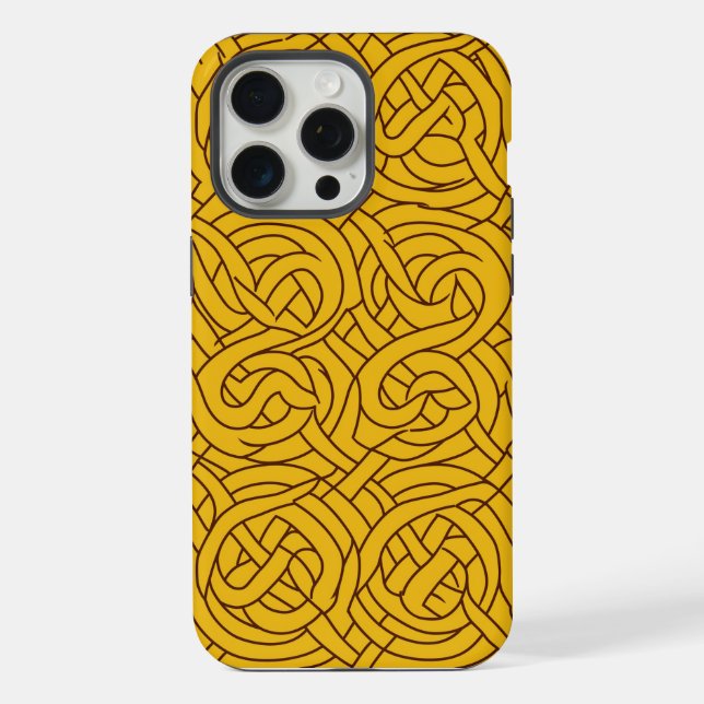 🌟 Yellow Celtic Interlacing Pattern ✨ iPhone Case (Back)