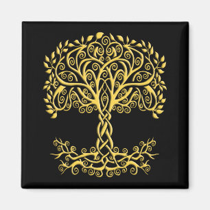 Yellow Celtic Tree Of Life Magnet