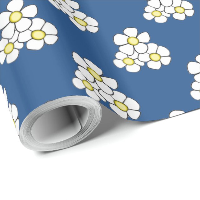 Yellow Centred Daisy Wrapping Paper (Roll Corner)