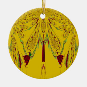Yellow Ceramic Ornament