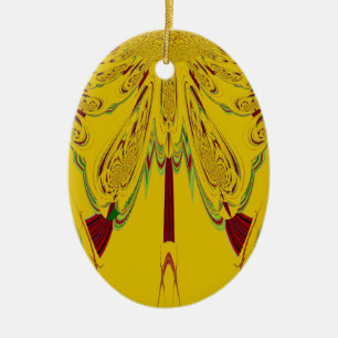 Yellow Ceramic Ornament