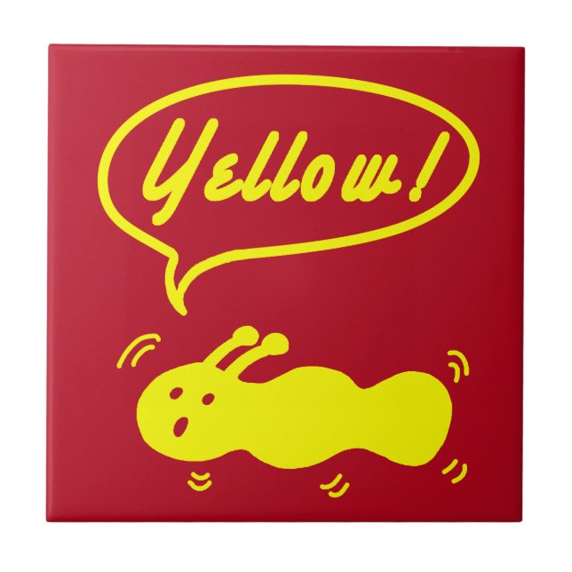 Yellow! Ceramic Tile (Front)