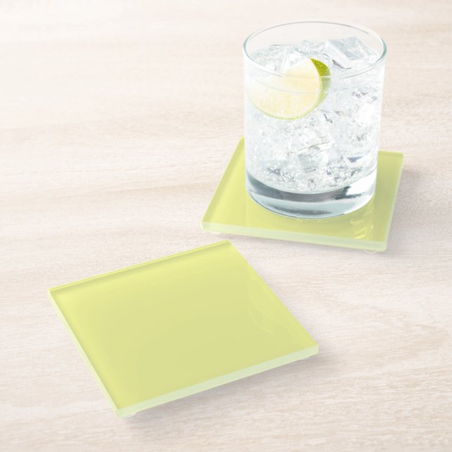 Yellow Chalk Glass Coaster (Angled)