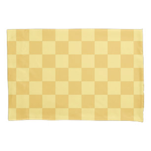 Yellow Checkerboard Pattern Pillowcase
