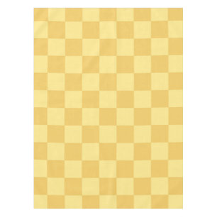 Yellow Checkerboard Pattern Tablecloth