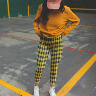 Yellow Checkers Leggings