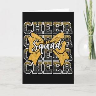 Yellow Cheer Squad Funny Sport Cheerleader Cheerle Card