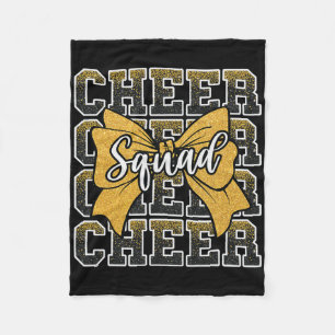 Yellow Cheer Squad Funny Sport Cheerleader Cheerle Fleece Blanket