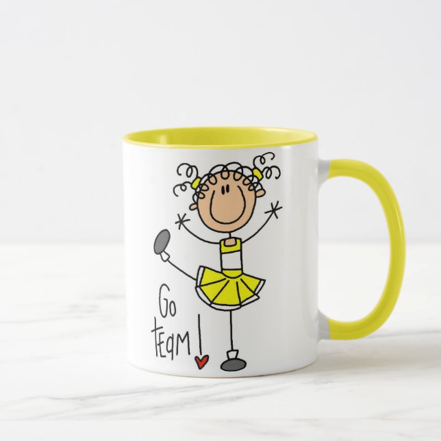 Yellow Cheerleader Mug (Right)