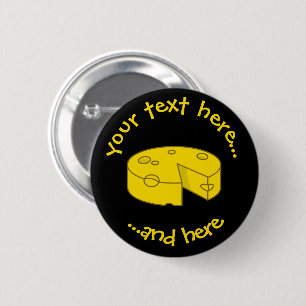 Yellow Cheese 6 Cm Round Badge