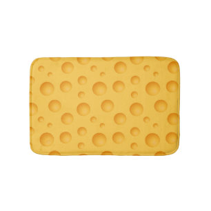 Yellow Cheese Pattern Bath Mat