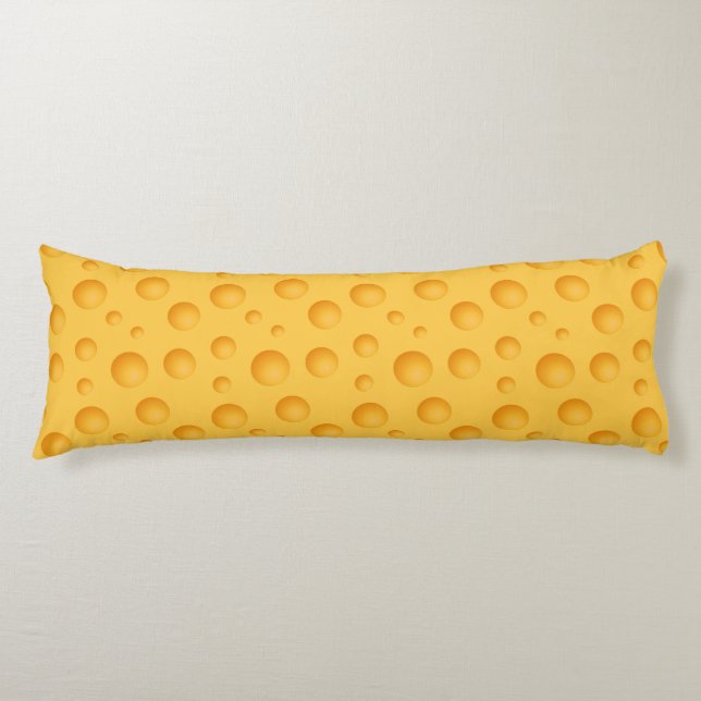 Yellow Cheese Pattern Body Cushion (Front)