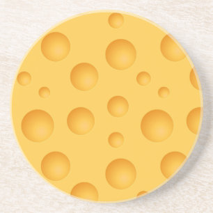 Yellow Cheese Pattern Coaster