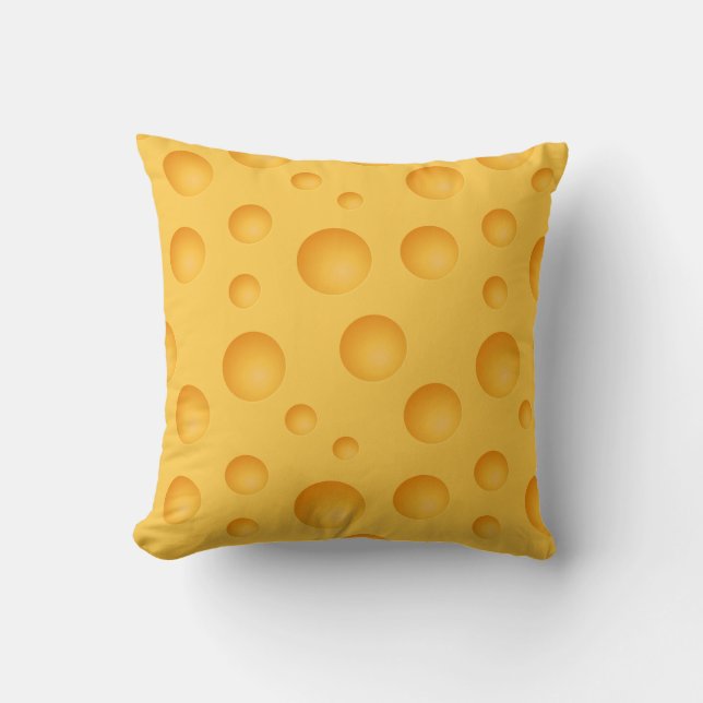 Yellow Cheese Pattern Cushion (Front)