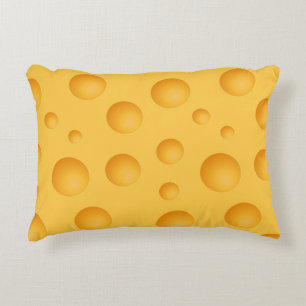 Yellow Cheese Pattern Decorative Cushion