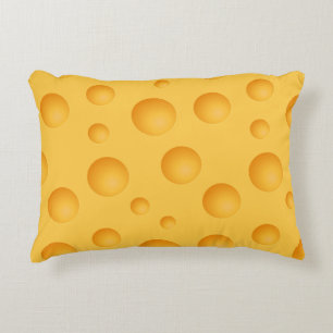 Yellow Cheese Pattern Decorative Cushion